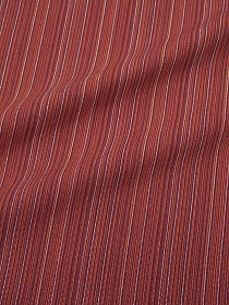 Пестрядь этнограф. под домоткань "Бордово-терракотовый меланж-полоска", ш.1.55м, хл-100%, 205гр/м.кв