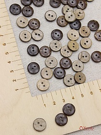 Пуговица кокос, 13мм, 2 отверстия