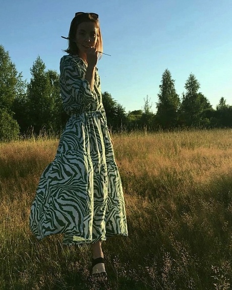 Легкое платье из штапеля "Сафари"