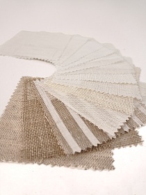 Комплект образцов "Лен, полулен (сетки, вуали)" №1