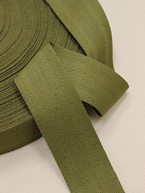 Лента техническая цв.зеленый хаки, ш.50мм, хлопок-100%
