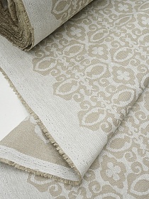 Полульняной жаккард "Сьюзен" цв.суровый, ш.1.6м, лен-56%, хлопок-44%, 210гр/м.кв