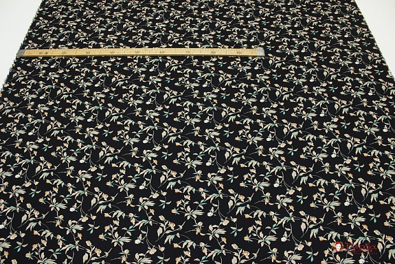 Плательная вискоза "Грета" цв.черный, ш.1.48м, вискоза-100%, 145гр/м.кв