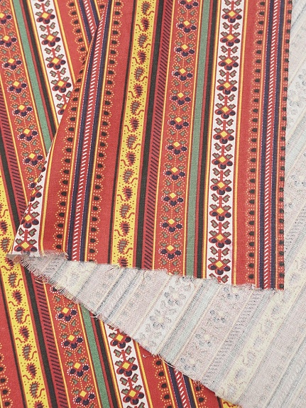 Перкаль "Милорада" цв.красно-терракотовый, ш.1.5м, хлопок-100%, 120гр/м.кв