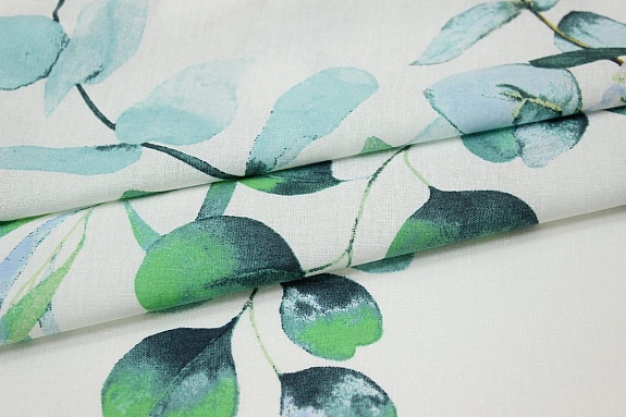Поплин "Ароматный эвкалипт",  ш.2.2м, хлопок-100%, 110гр/м.кв