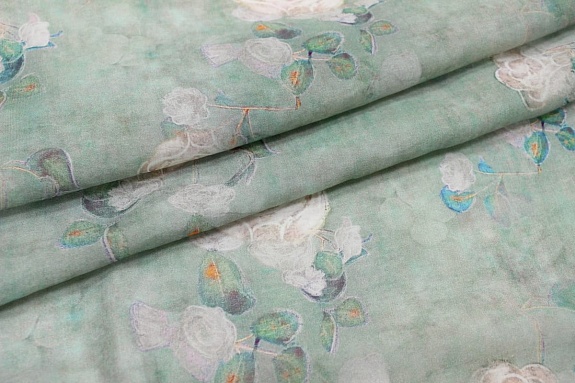 Вискозный шифон (Digital) "Флаурэль",  ш.1.5м, вискоза-75%, нейлон-25%, 55гр/м.кв