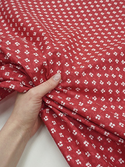 Перкаль "Зорица" цв.красный, ГОСТ, ш.1.5м, хлопок-100%, 125гр/м.кв