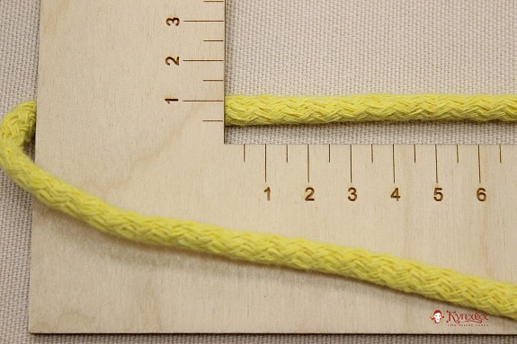 Шнур цв.винтажно-желтый, 8мм, хлопок-100%
