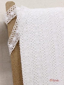 Кружево цв.белый, ш.25мм, хлопок-90%, п/э-10%, рис.107/1
