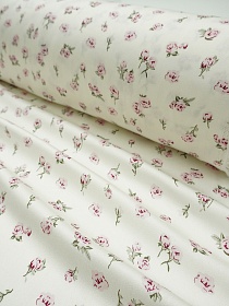 Вискозный атлас (Digital) "Воздушная нежность" цв.ванильно-кремовый, ш.1.45м, вискоза-100%