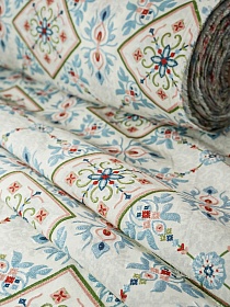 Шитье Цифр.печать "Восточный акцент" цв.св.фисташковый, ш.1.5м (вышит.часть1.35м), хл-100%, 80гр/м.кв