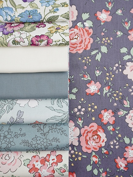 Набор тканей для рукоделия "Сатин: Богатство цветов", 45*30 см, 8 шт