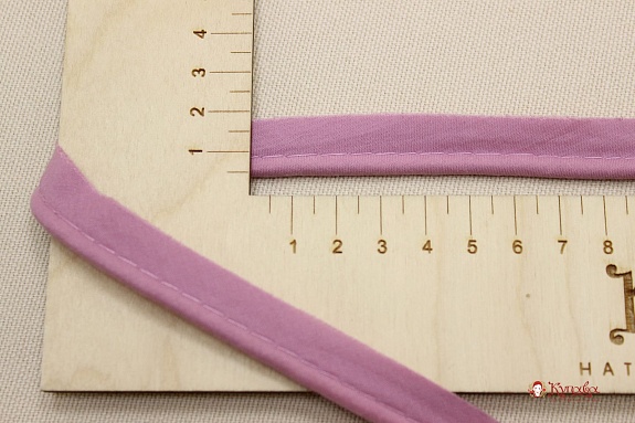 Кант отделочный цв.розовая сирень, ш.15мм/5мм, хлопок-100%