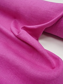 Лен костюмный с умягчением цв.Светлая винтажная фуксия, ш.1.5м, лен-100%, 190гр/м.кв