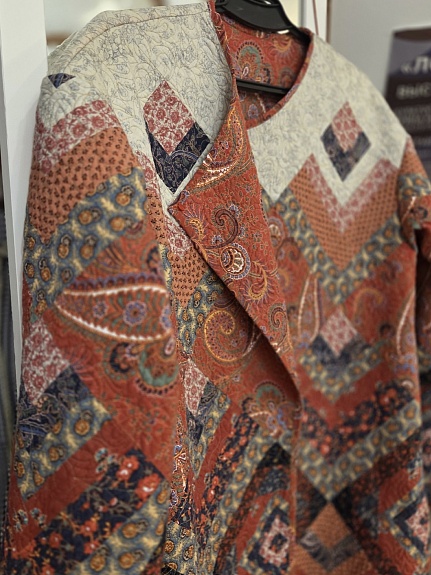 Пальто в технике пэчворк из перкали и импортного хлопка