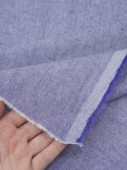 Полулен постельный с эфф. мятости цв.Синий меланж, (комп), ш.2.65м, лен-29%, хл-71%, 160гр/м.кв