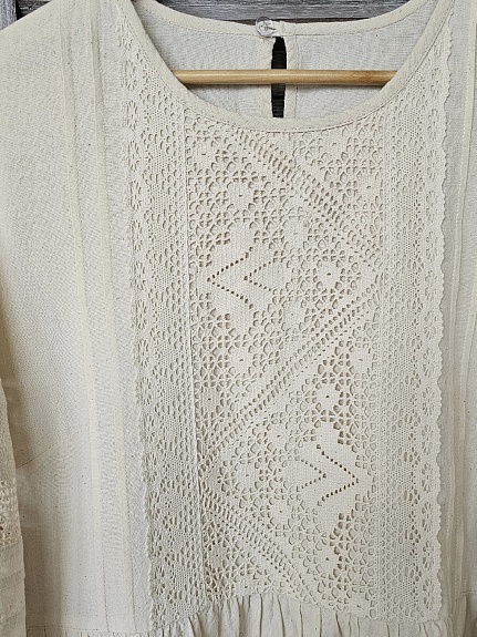 Платье из бязи в суровом цвете