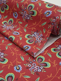 Перкаль "Марьюшка" цв.красный, ГОСТ, ш.1.5м, хлопок-100%, 125гр/м.кв