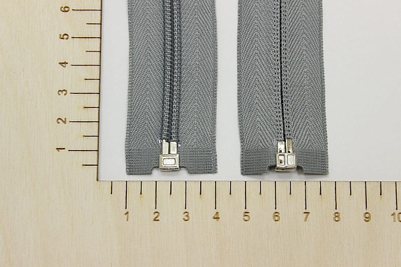 Молния спиральная №5 цв.серый с оливковым оттенком, 65см