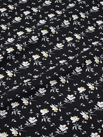 Мерный лоскут (ткань в отрезах) Плательная вискоза "Валери" цв.черный, ВИД2, ш.1.44м, вискоза-100%, 135гр/м.кв