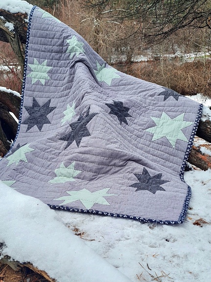 Лоскутное одеяло из вареного хлопка и сатина