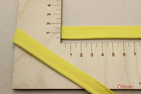Кант отделочный цв.лимонно-желтый, ш.15мм/3мм, хлопок-100%