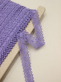 Кружево цв.лавандовая дымка, ш.25мм, хлопок-90%, п/э-10%, рис.079/27