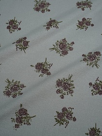 Теплый хлопок "Садовые розы" цв.серый с зеленым оттенком, ш.1.5м, хлопок-100%, 160гр/м.кв