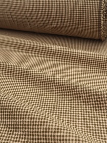 Пестрядь "Мелкая бежевая клетка" цв.хаки, СОРТ2, ш.1.45м, хлопок-100%, 145гр/м.кв