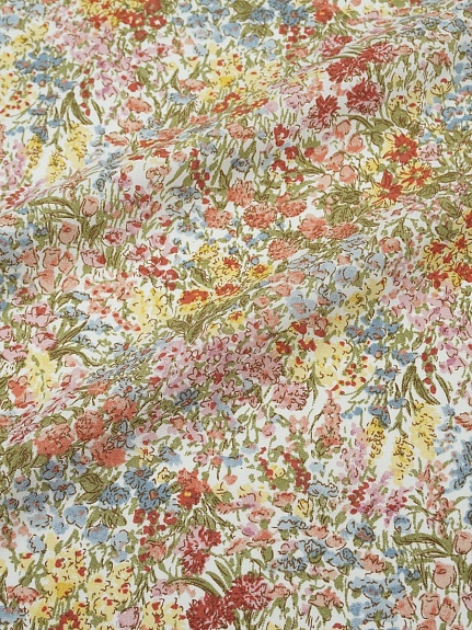 Штапель "Полевое изобилие" цв.терракотовый, ш.1.45м, вискоза-100%, 110гр/м.кв