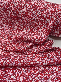 Штапель "Лёгкость" цв.красно-малиновый, ш.1.44м, вискоза-100%, 90гр/м.кв