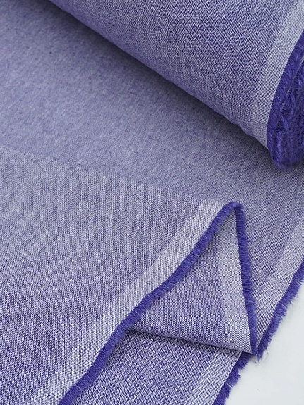 Полулен постельный с эфф. мятости цв.Синий меланж, (комп), ш.2.65м, лен-29%, хл-71%, 160гр/м.кв