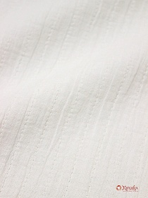 Муслин двухслойный стеганый с эф.жатости, цв.Молочный, СОРТ2, ш.1.36м, хлопок-100%, 200гр/м.кв