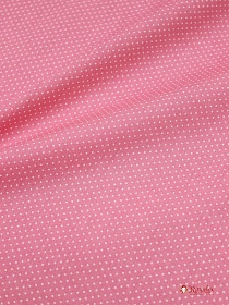 Импорт. хлопок "Пшено-4 на кораллово-розовом", ш.1.48м, хлопок-100%, 100гр/м.кв