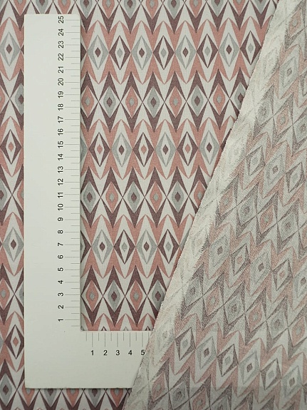 Мерный лоскут Ситец "Восточные ромбы" цв.коричневый/серый, ш.0.8м, хлопок-100%, 85гр/м.кв
