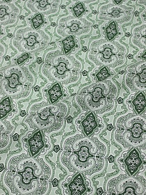 Ситец "Висам - зеленый орнамент", ш.0.8м, хлопок-100%, 85гр/м.кв