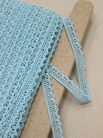 Кружево цв.св.голубая бирюза, ш.12мм, хлопок-90%, п/э-10%#025859