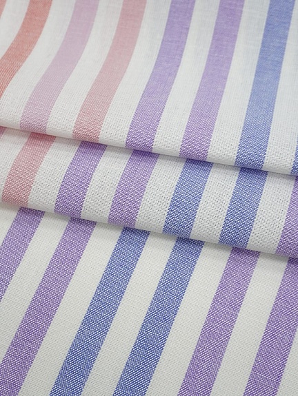 Холст полотенечный "Синие/красные/зеленые полосы", ш.0.5м, лен-30%, хл-70%, 140гр/м.кв