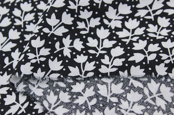 Штапель "Вайорика" цв.черный, СОРТ2, ш.1.42м, вискоза-100%, 90гр/м.кв