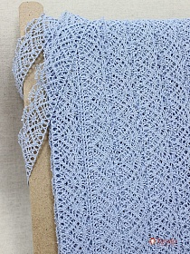 Кружево цв.небесно-голубая дымка, ш.30мм, хлопок-90%, п/э-10%, рис.024/20