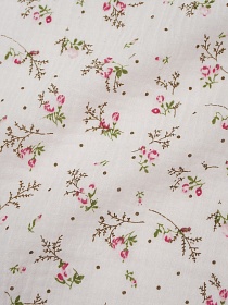 Мерный лоскут Муслин двухслойный с эф.жатости "Нежные бутончики" цв.нежно-розовый, ш.1.4м, хлопок-100%, 120гр/м.кв