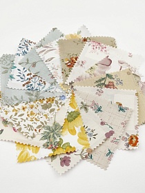 Комплект образцов "Сатин цветочный рисунок, 2,2-2,5м" №2