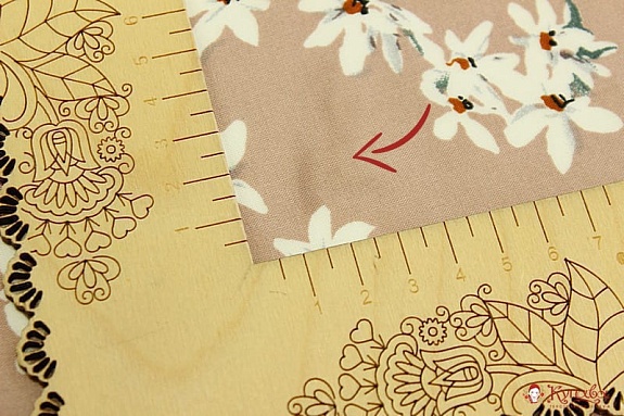 Мерный лоскут (ткань в отрезах) - Штапель "Жасминовые цветочки на бежевом-2", ш.1.44м, вискоза-100%