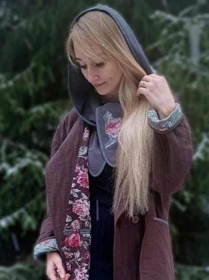 Пальто из хлопка крэш и сатина