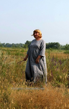 Платье из хлопка с микроворсом "Розочки"