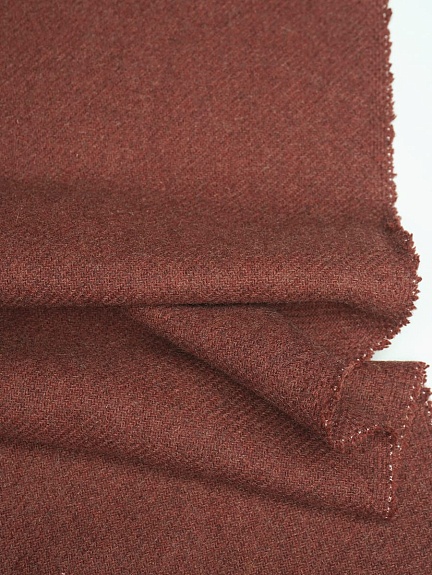 Шерсть пальтово-костюмная Твид цв.Темная терракота, ш.1.5м, шерсть-50%, п/э-50%, 380гр/м.кв