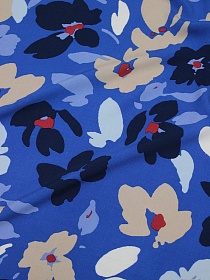 Штапель "Лоретта" цв.синий, ш.1.45м, вискоза-100%, 100гр/м.кв