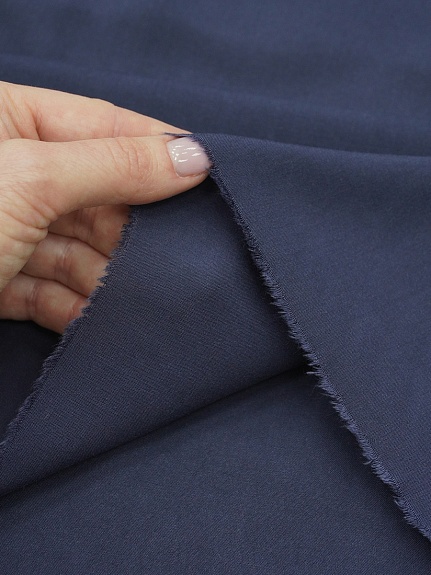 Штапель цв.Темный сине-серый, ш.1.45м, вискоза-100%, 110гр/м.кв 