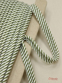 Кант отделочный (узкая полоска) цв.хаки, ш.15мм/5мм, хлопок-100%