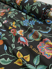 Бязь "Волшебные стежки" цв.черный, СОРТ2, ш.2.2м, хлопок-100%, 140гр/м.кв